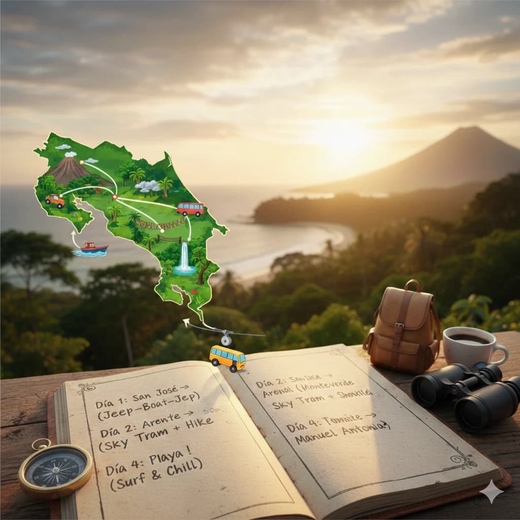 The 5 Most Popular Travel Routes in Costa Rica (With Real Transfer Times)